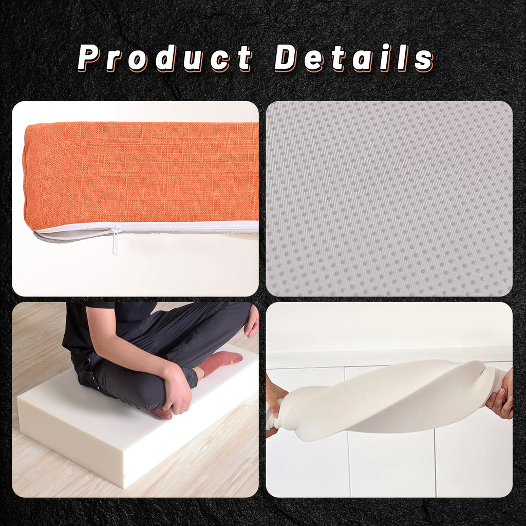 Custom Outdoor Waterproof Bench Cushion High Density Sofa Cushion Wooden Chair Cushion Garden Lounge Bay Window Seat Swing Decor
