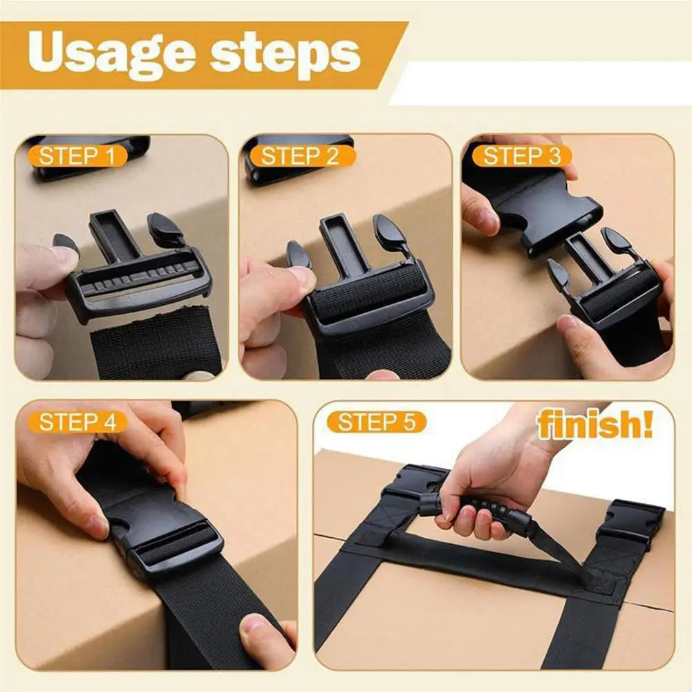 Black Nylon Webbing Strap Portable Adjustable Nylon Strapping Tape Heavyweight Strapping Band for Luggage Moving Accessories Kit