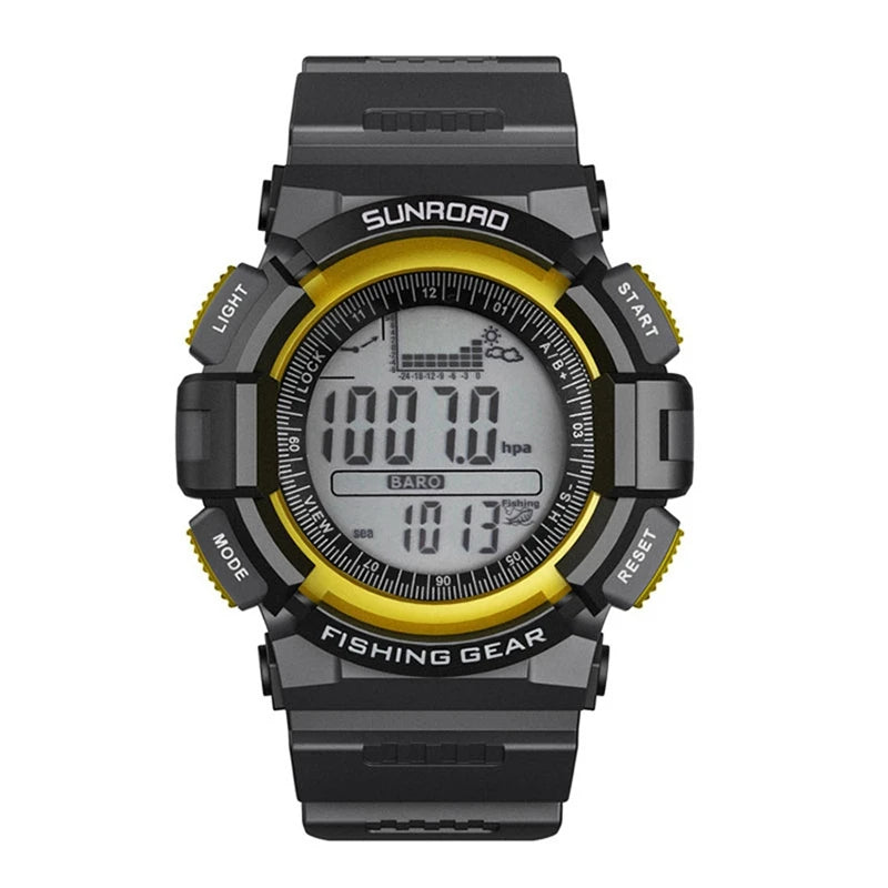 Digital Men's Fishing Watches  Water Depth Temperature Monitor Altimeter Compass Barometer Alarm Clock Waterproof 50m Backlight