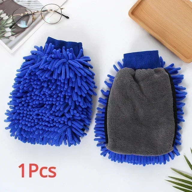 1/5PCS Car Wash Glove Coral Mitt Soft Anti-scratch for Car Wash Multifunction Thick Cleaning Glove Car Wax Detailing Brush