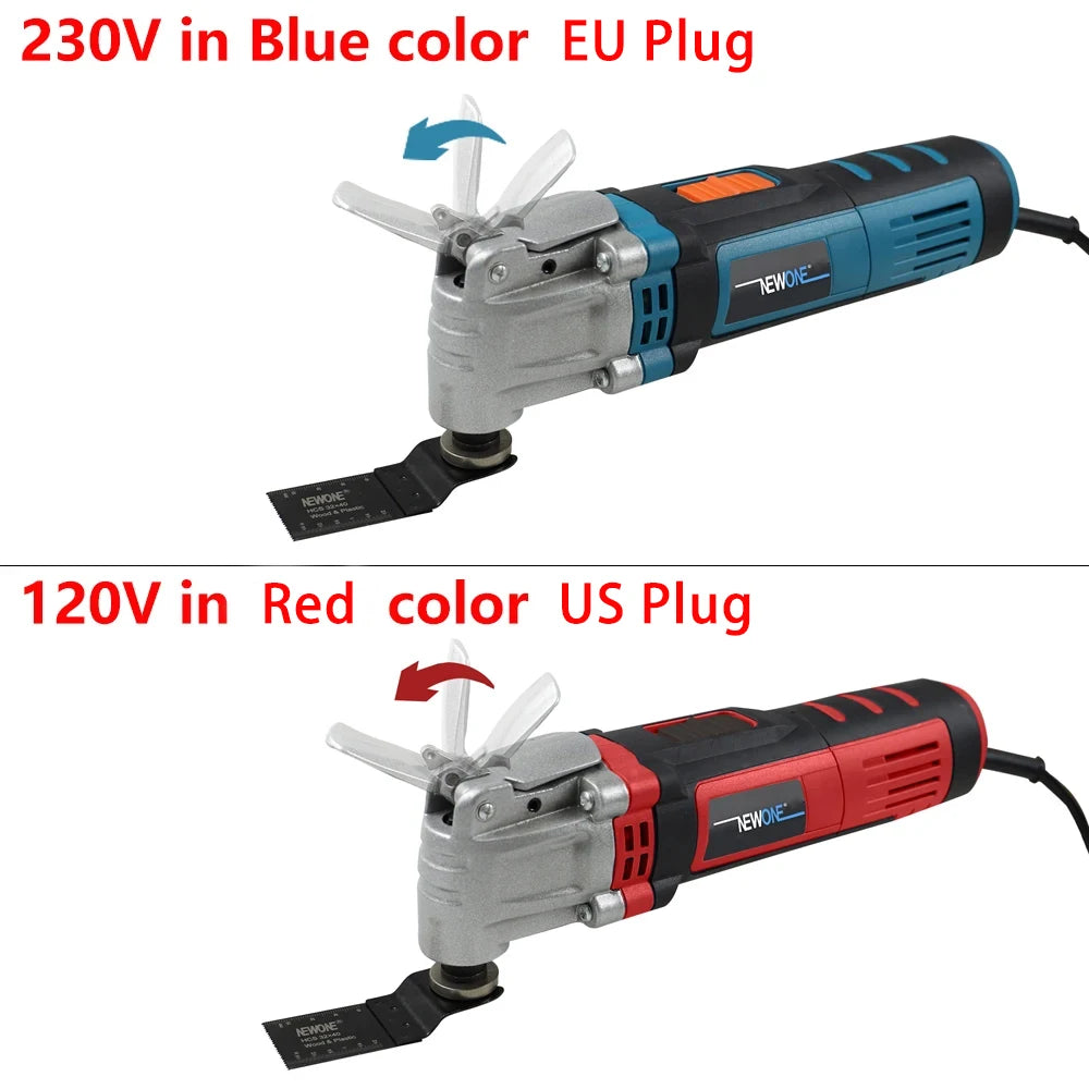 120V/230V 600W Quick Release/Change Oscillating Tool Multifunctional Electric Trimmer Saw DIY Home Improvement Tool Renovator