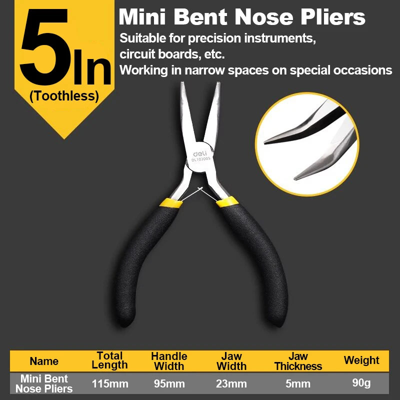 7Pcs Mini Pliers High Carbon Steel Precision Needle Nose Wire Cutter Jewelry Model Assembly Electronics Repair Professional Tool