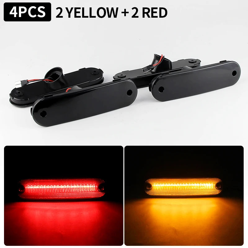 4PCS LED Side Marker Lights Canbus For Mazda Miata MX-5 1990-2005 Smoked/Clear Lens Front Amber Turn Signal Lamp Car Accessories