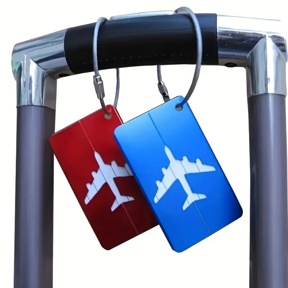 Premium Aluminum Travel Luggage Tag Durable Luggage Identification with Business Card Holder Fashion Tag Travel Accessories