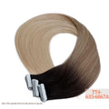26" Straight Tape In Hair Extensions 20pcs 50 Grams Heat Resistant Fiber Colored Tape In Hair Double Sided Adhesives Hair