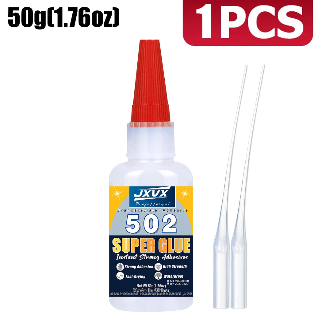 Choice Buy Three Get Two free 502 Super Wood Glue Extra Strong 502 Fast Instant Adhesive Cyanoacrylate Hardware Wood Craft Hobby Seconds Bond Liquid Super Glue Tool 50g.
