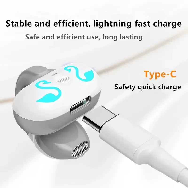 GD68 TWS Bluetooth V5.3 With Mic Wireless Headphones HiFi Stereo Long-lasting Battery Noise Reduction Sports Waterproof Headsets