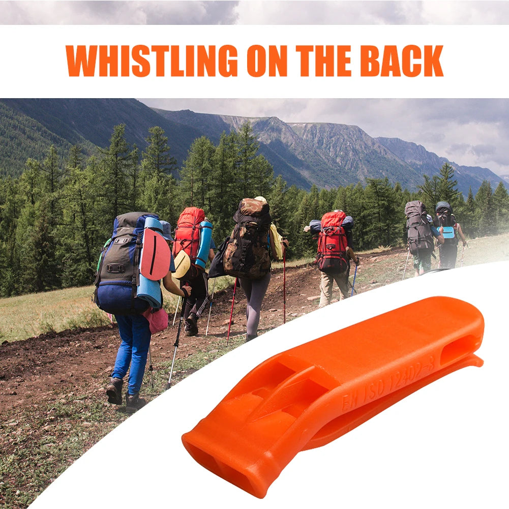 1-50pcs Sports Whistle Multifunction Outdoor Emergency Whistle Double Pipe Rescue Whistle Plastic for Camping Hiking