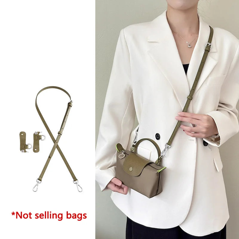 Mini Bags Leather Shoulder Strap Fit For Longchamp Mini Pouch Adjustable Crossbody Small Bag Accessories