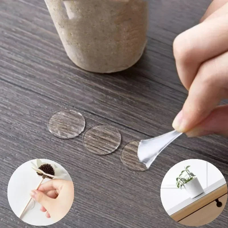 100pcs Round Double Sided Tape Adhesive Dots Fastener Strong Acrylic Sticker for DIY Scrapbooking Craft Production Fixing Pad
