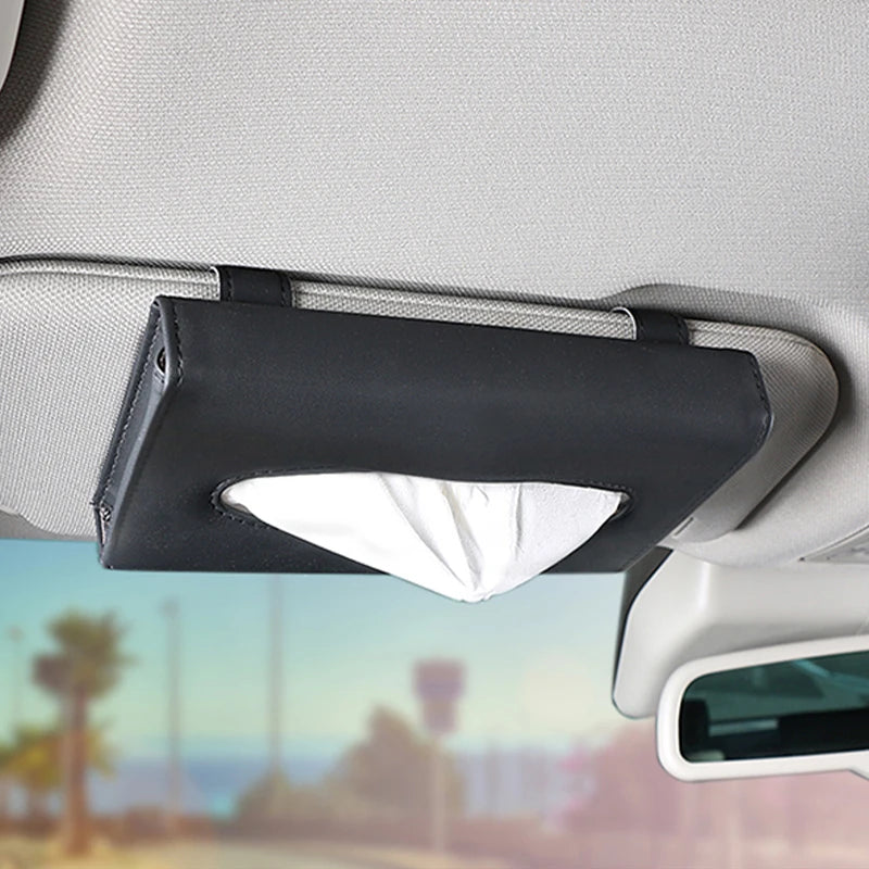 Car Tissue Box Towel Sets Car Sun Visor Tissue Box Holder for Volkswagen Jetta Bora Golf Sagitar Magotan Arteon Lavida Lamando