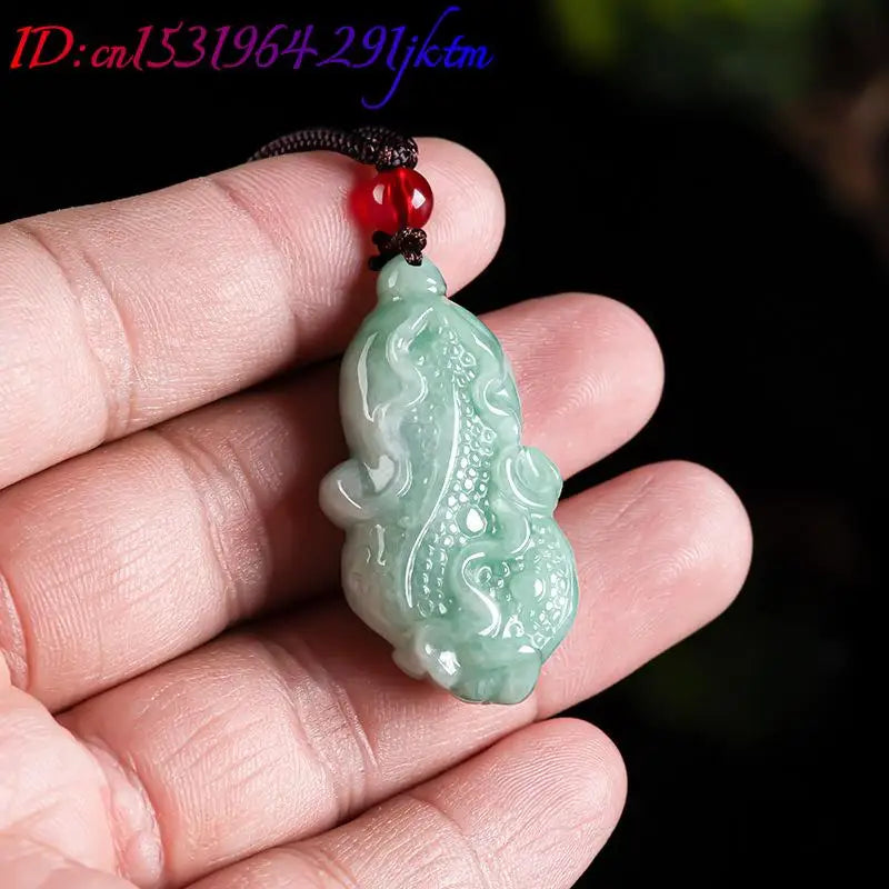 Green Burmese Jadeite Cabbage Pendant Necklace Vintage Luxury Real Jewelry Burmese Jade Gifts for Women Stone Natural Gemstone