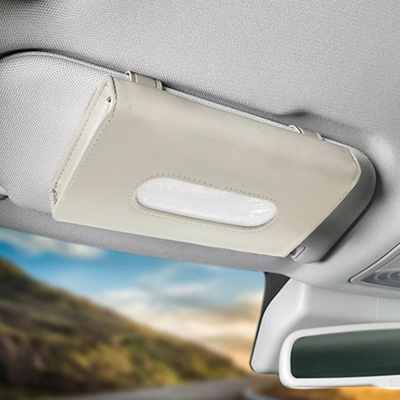 Car Tissue Box Towel Sets Car Sun Visor Tissue Box Holder for Volkswagen Jetta Bora Golf Sagitar Magotan Arteon Lavida Lamando