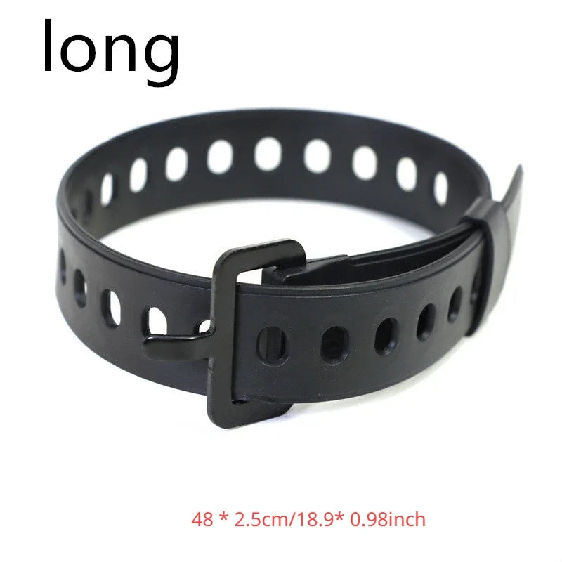 Durable Rubber Cargo Tie Down Travel Tied Belt Luggage Lash Belt Strap Camping Hiking Cargo Storage Belt Buckle Camping Gear
