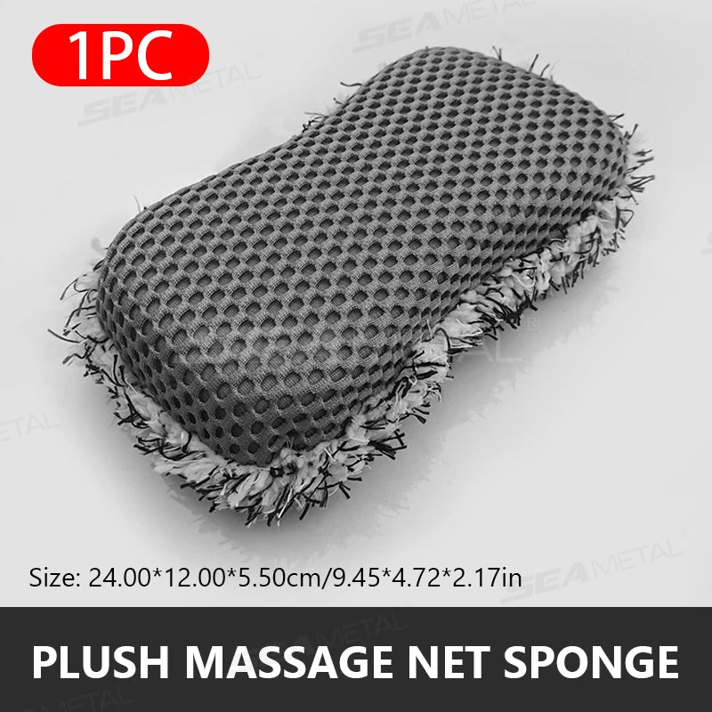 SEAMETAL Car Wash Sponge Microfiber Car Wash Sponge 8-shaped Sponge Super Absorbent Car Maintenance Car Wash Tools