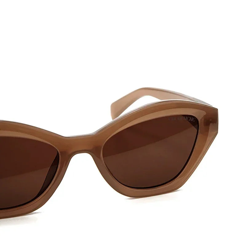 CH Women Cat Eye Sunglasses Set Retro Premium PU Leather Box Fashion UV Protection Cateye Sun Glasses Ladies