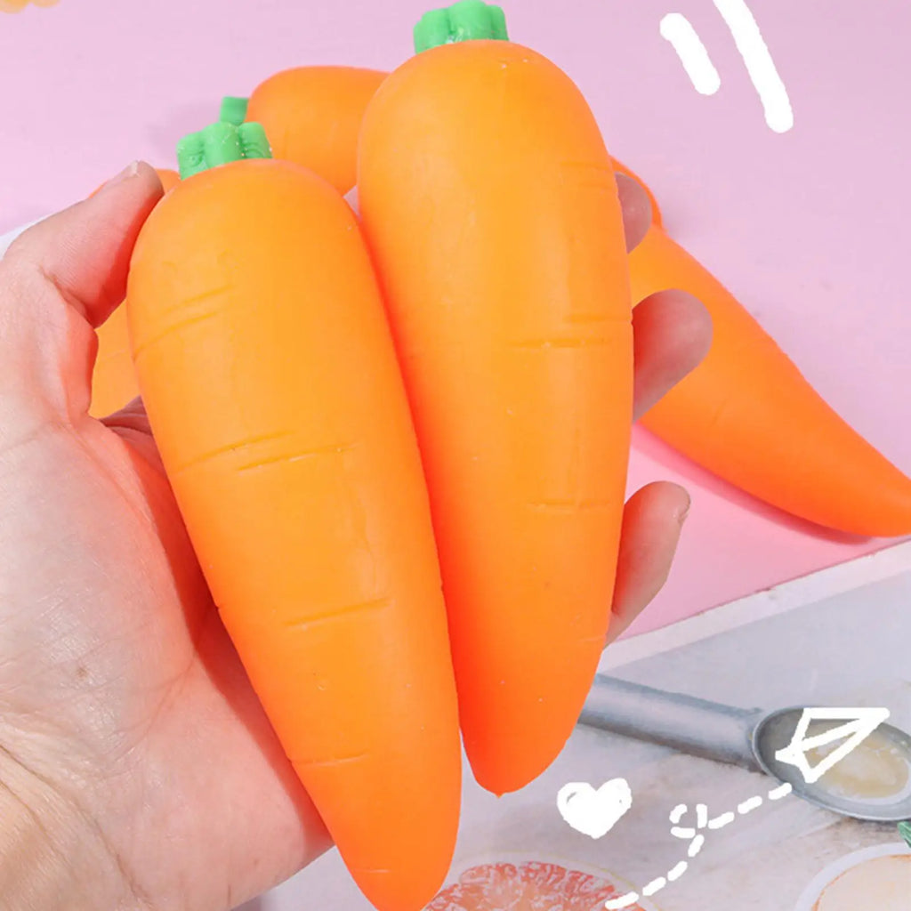 Carrot Squeeze Toy Giant Slow Rising Vegetable Stress Ball Sensory Fidget Toy Calming Novelty Home School Travel Relief