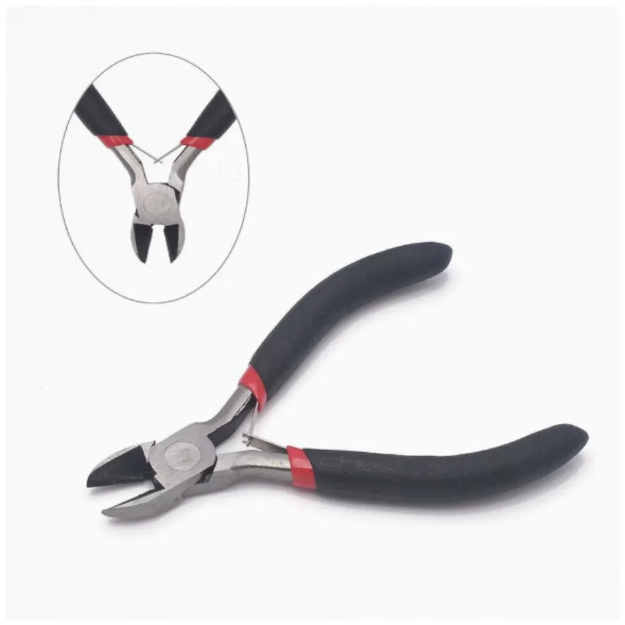 4.5 Inch Mini Small Pliers with Teeth and Pointed Nose Pliers Handmade Small Flat Mouth Pliers Jewelry Pliers Extended Toothless