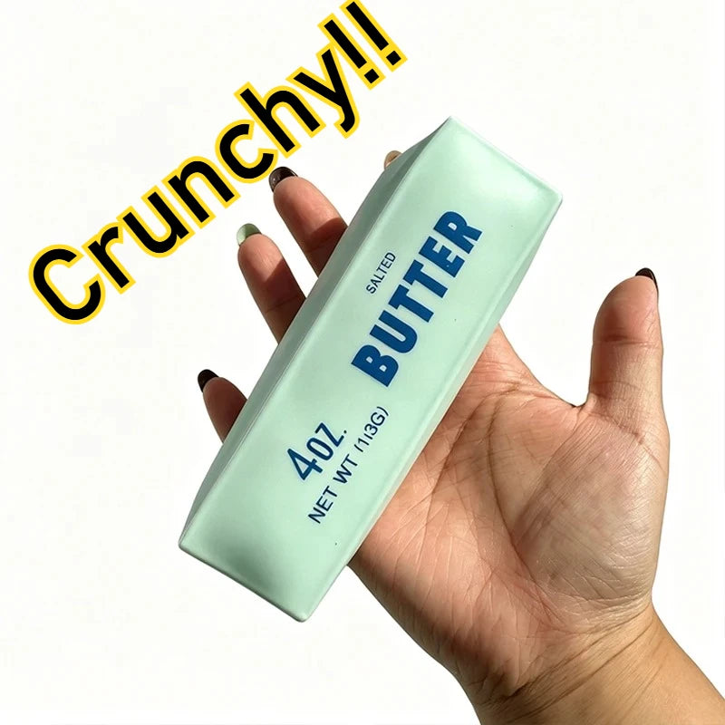 Butter Stick Squishy Stress Ball Fidget Toy Crunchy Squeeze round Blocks Anti Stress ASMR Hand Relaxation Gift for Stress Relief