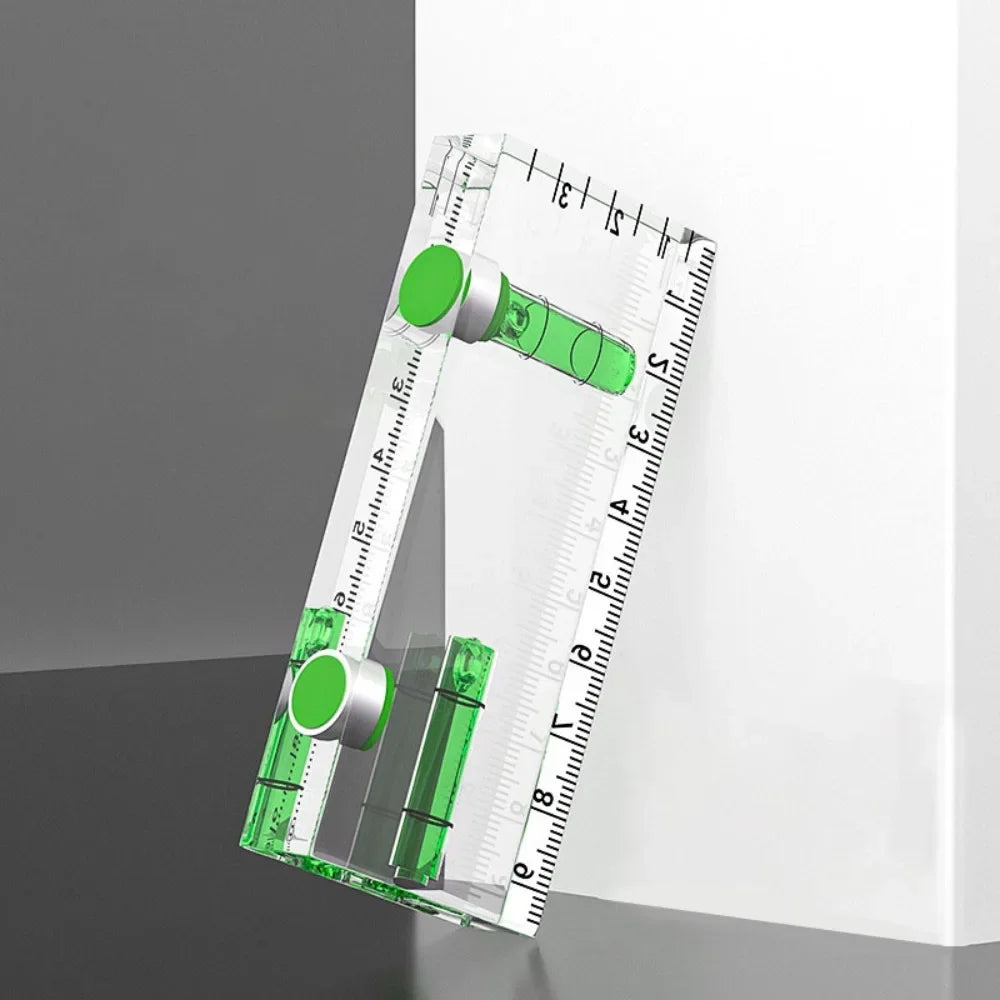 Mini High-precision Level Ruler with Bubble Magnetic Spirit Level Transparent Thickening Measure Tools Household