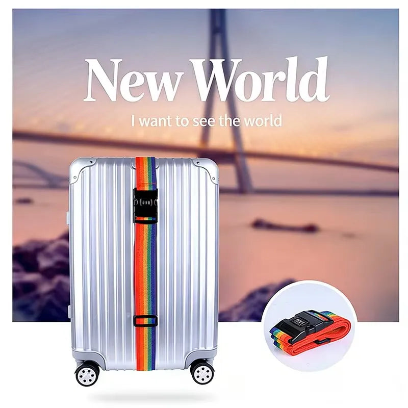 1PC Password Lock Travel Luggage Strap Adjustable Packing Strap Lightweight Luggage Safety Lock Snti-Theft Luggage Buckle Strap