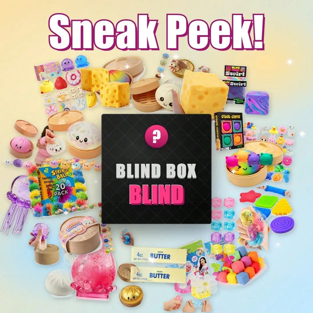 100+Pcs Squishy Blind Box Fidget Toys Slow Rebound Animal Figures Stress Relief Party Favors for Kids