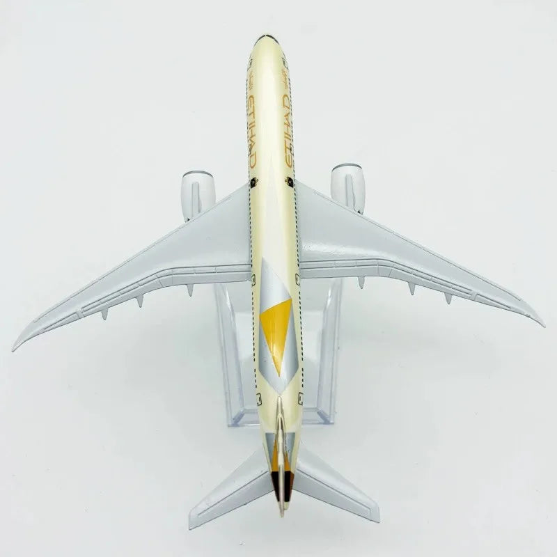 Plane Model B787 Etihad Airways 1:400 Scale 16cm Metal Aircraft Diecast Aviation Miniatures Model Toy With Base Gift Ornaments