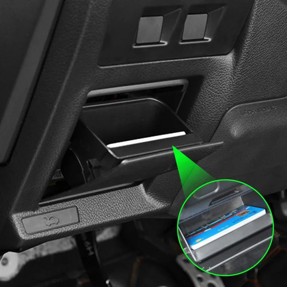 Car Coin Box Pocket Fuse Cover For Subaru Forester XV Crosstrek Forester Outback Legacy Lid Stowing Tidying LHD Accessories