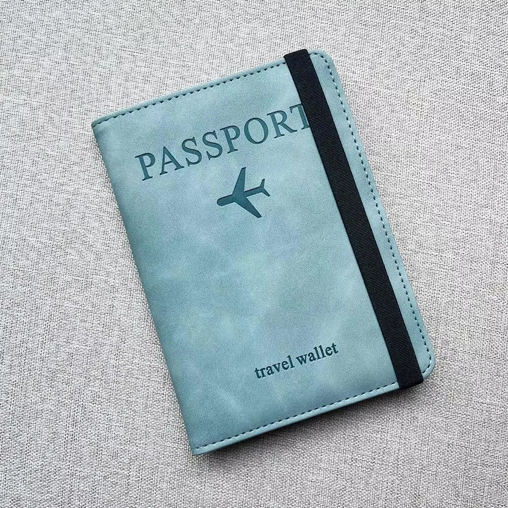 Designer Personalised Passport Cover Travel Document holders for Travel Business Elastic Band customised passport holder