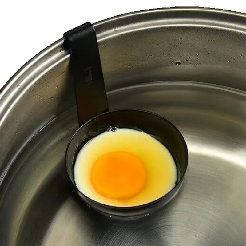 Stainless Steel Egg Poacher Nonstick Egg Boiling Heating Mold with Hanger Hook Kitchen Cooking Steaming Gadgets Tools Cookware