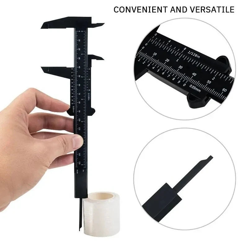 1PC Plastic Vernier Caliper New Caliper Mini Text Play Caliper Student Vernier Ruler 0 to 150mm Measuring Tool