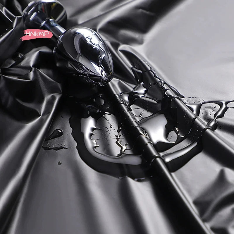 Waterproof Sex Sheets Wetlook Bed Cover for Couples Adult Game Lubricants Compatible Flirt Bondage Tool for Wet Play