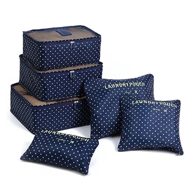 6/7 Piece Set Travel Storage Bag Large Capacity Luggage Clothes Sorting Organizer Set Suitcase Pouch Case Shoes Packing Cube Bag