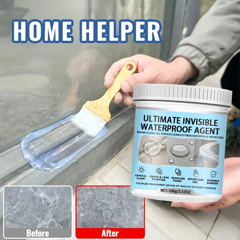 Magic Transparent Waterproof Glue-Colorless Nano Sealant, One-Time Application Leak-Proof Invisible Coating-Waterproofing Agent