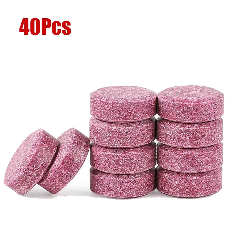 20/40Pcs Car Solid Cleaner Windscreen Cleaner Wiper Effervescent Tablets Auto Glass Water Toilet Cleaning Car Accessories