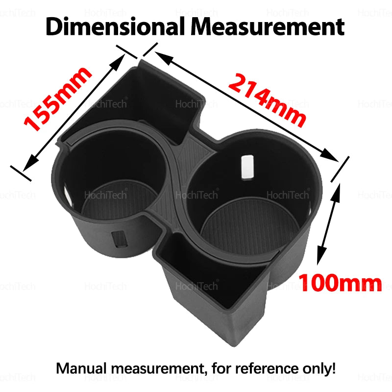 Car Water Cup Holder for Kia EV9 2024-2025 Anti-Slip Central Control Drinks Holder Storage Box Interior Accessories