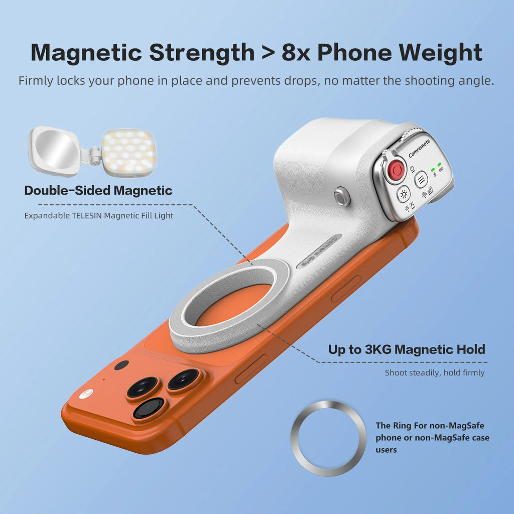 Hellodigi Magnetic Phone Camera Shoot Hand Grip Universal Smart Phone Holder Shooting Remote Control Handle for Iphone Andriod