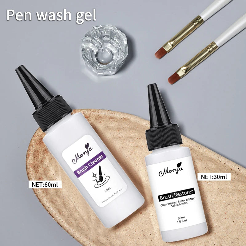 Nail Brush Cleanser Liquid Remover Acrylic UV Gel Polish Quick Degreaser Professional Manicure Care Cleaning Tool 30/60ml