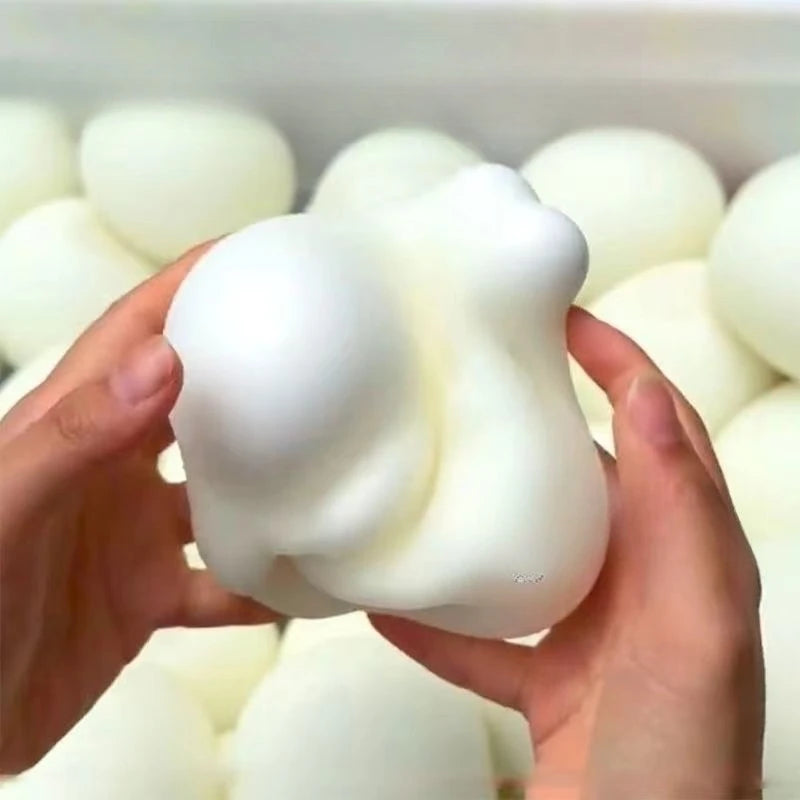 Big Squishy Bread Stress Ball Fidget Toy Soft Bun Squeeze Ball Slow Rising Sensory Relaxing Toy for Adults Stress Relief Gift
