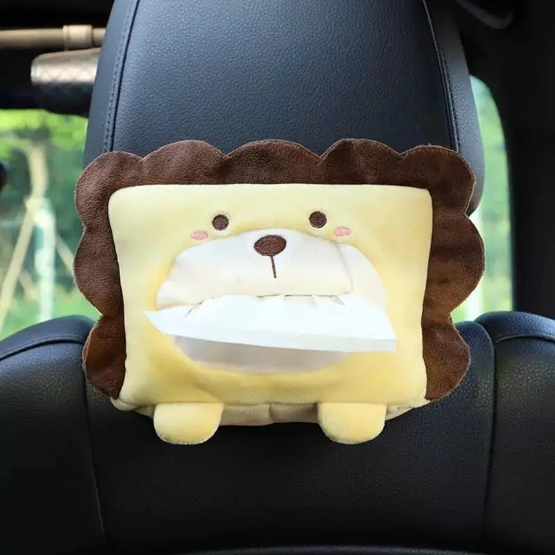 Car Cartoon Penguin Seatback Hanging Tissue Holder Armrest Box Decor