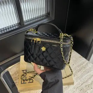 Luxury Original Diaper Bag Fashionable Square Design Leather Crossbody Shoulder Bag Large Capacity Elegant Tote Messenger