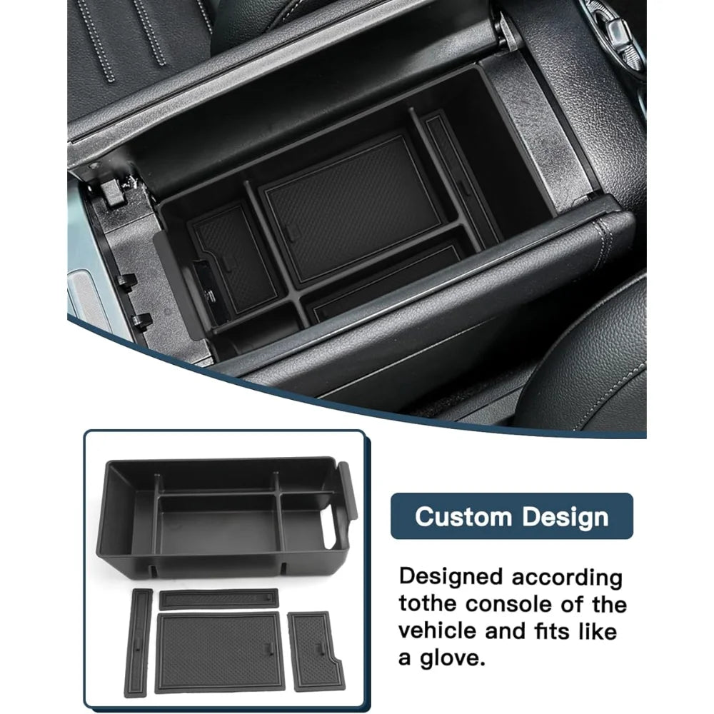 For Mercedes-Benz C-Class W206 2022-2025 Center Console Tray Armrest Divider Durable ABS Functional Storage Box Car Interior