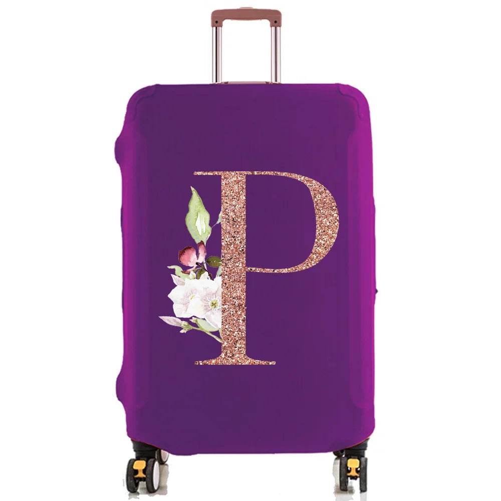 For 18-32 Inch Luggage Cover Suitcase Protector Travel Accessories Unlimited Rose Gold Stretch Fabric Dust Cover Trolley Case