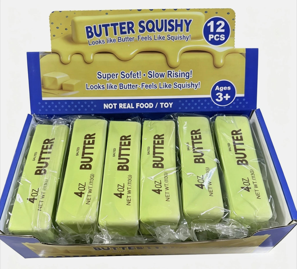 1/6/12pcs Soft Slow Rebound Butter Stick Realistic Silicone Squeeze Stress Relief Gadget Funny Anti-Anxiety ﻿Squeeze Party Gift