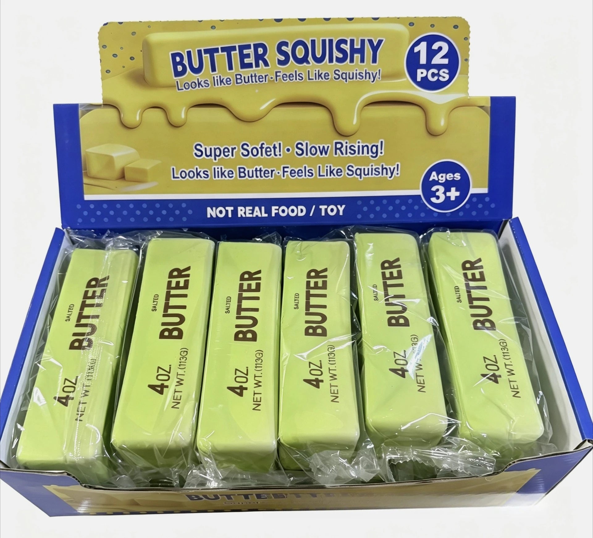 1/6/12pcs Soft Slow Rebound Butter Stick Realistic Silicone Squeeze Stress Relief Gadget Funny Anti-Anxiety ﻿Squeeze Party Gift