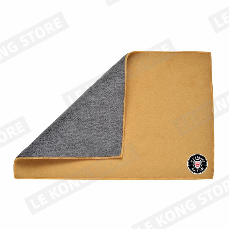 Car Wolfsburg Edition Logo Cleaning Drying Cloth Car Wash Towel Soft Wash Double Layer Rags For Touran Tiguan Golf Polo Jetta