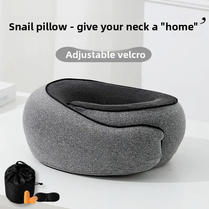 Soft Memory Foam U Neck Pillow Lightweight Foldable Airplane Travel Car Rest Cervical Support Sleeping Pillow