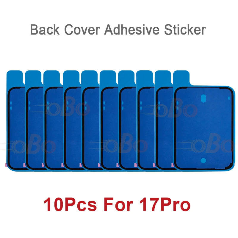 10Pcs Back Cover Adhesive Waterproof Seal Sticker for iPhone 17 Pro Max Air Rear Side Seal Tape Glue Repair Sticker