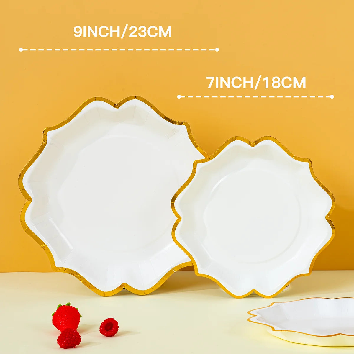 10/25/50pcs Pink /red/black/white Disposable Party Tableware Paper Plates Dishes Birthday Wedding Holiday Party Supplies
