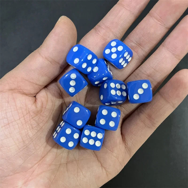 50pcs/Pack High Quality New 12mm Acrylic Transparent D6 Point Dice #12 Round Corner Boutique Dice